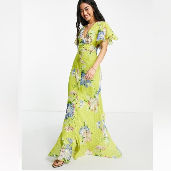 ASOS Dresses & Skirts - Floral Green Maxi Dress